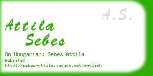attila sebes business card